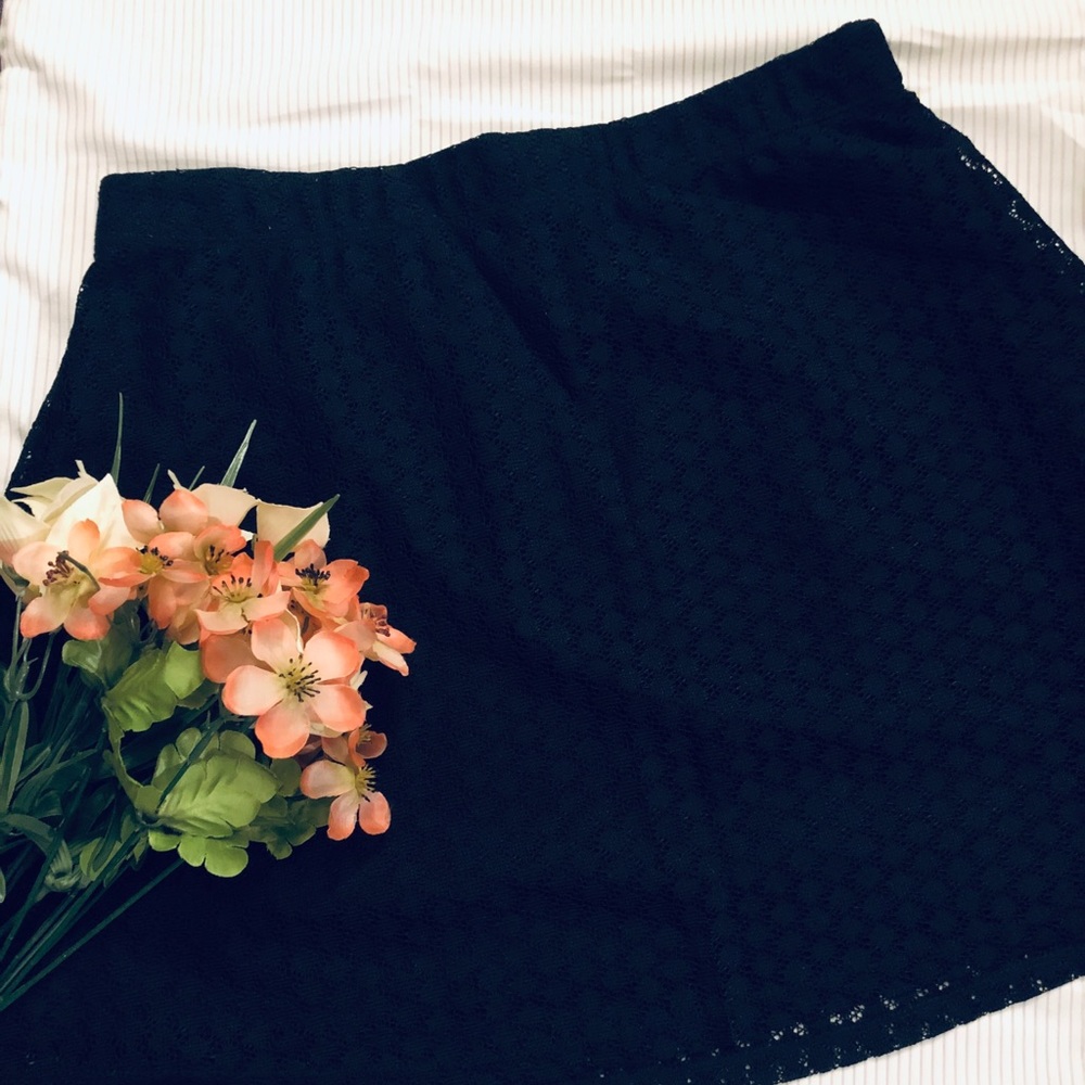 Black Pattern Skirt
